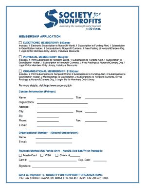 nonprofit membership form template|Nonprofit Forms .